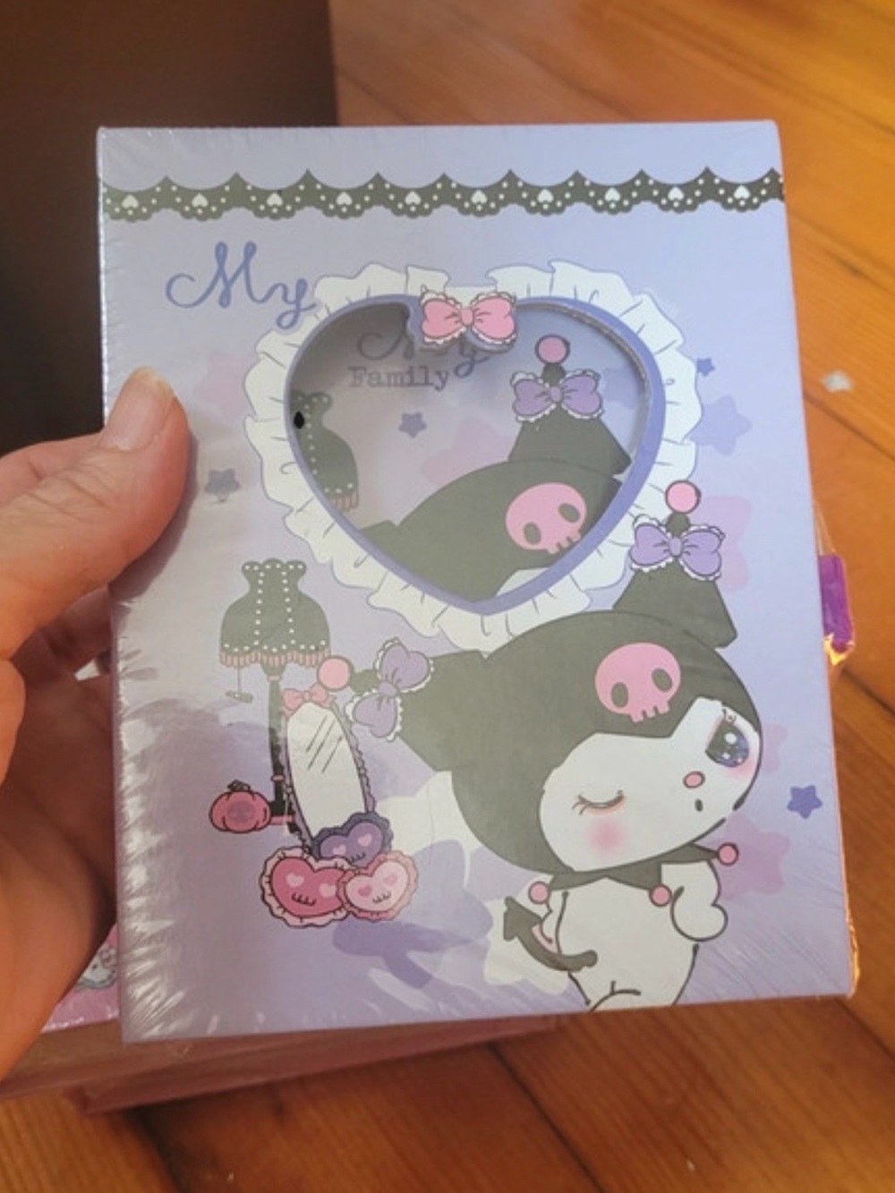 Kids Purple Kuromi-Style Journal with Heart Window